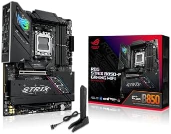 ASUS ROG Strix B850-F Gaming WiFi AMD motherboard, 16+2+2 power stages, DDR5 slots, four M.2 slots, PCIe 5.0, total support of 19 USB ports including USB 20Gbps Type-C and Aura Sync RGB