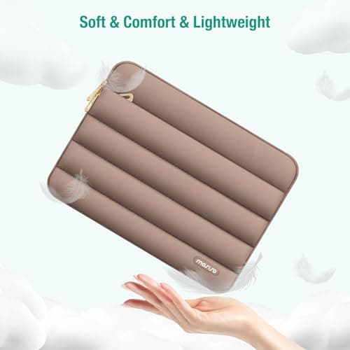 MOSISO 17-17.3 Inch Puffy Laptop Sleeve Review: Brown Quilted Sleeve