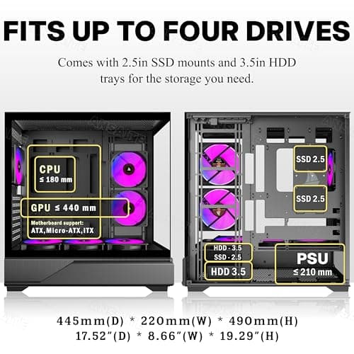 ANSAITE Mid Tower PC Gaming Case Review UK (2026) , Build Tested | VividRepairs