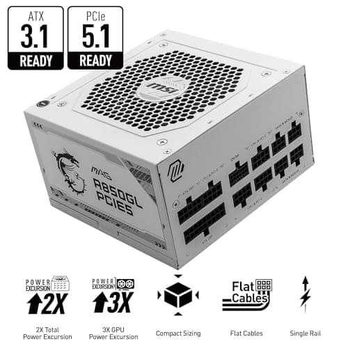 MSI MAG A850GL WHITE PCIE5 PSU Review