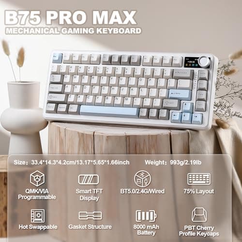 YUNZII B75 PRO MAX Review: Wireless 75% QMK Keyboard