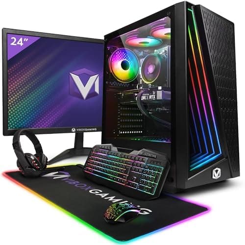 Vibox V Gaming PC (Ryzen 5 5500, RTX 5060 Ti, Black)