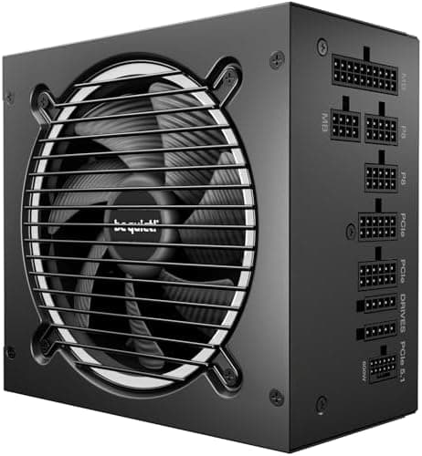 be quiet! Pure Power 13 M 1000W Power Supply, 80 PLUS® Gold Certification, ATX 3.1 PSU, Support For PCIe 5.1 GPUs, Semi-Passive 120mm be quiet! Fan, LLC Technology, Single Rail, For Overclocked GPUs