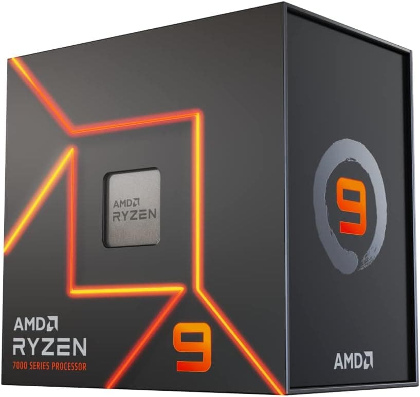 AMD Ryzen 9 7900X Processor (integrated Radeon Graphics, 12 cores/24 threads, 170W TDP, AM5 Socket, 76MB cache, up to 5.6 GHz max boost, no cooler)