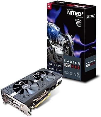 Sapphire 11265-01-20G Radeon NITRO+ RX 580 8GB GDDR5 DUAL HDMI / DVI-D / DUAL DP with backplate (UEFI) PCI-E Graphics Card