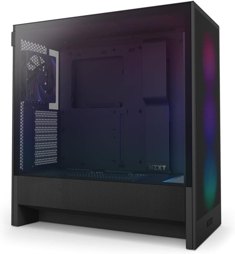NZXT H5 Flow RGB - Compact ATX Mid-Tower PC Case - Black