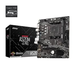 MSI A520M-A PRO Gaming Motherboard (AMD Ryzen 5000, AM4