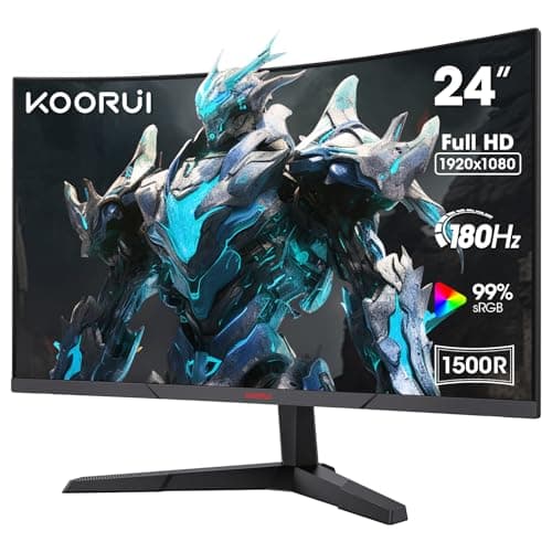 KOORUI 24 Inch Gaming Monitor 180Hz Curved VA Review UK (2026) - Specs and Verdict