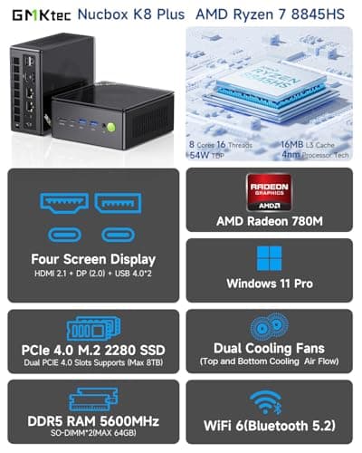 GMKtec K8 Plus Ryzen 7 8845HS Review: OCuLink Mini PC
