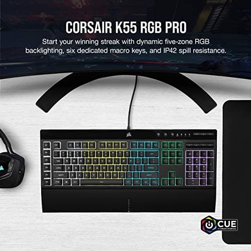 CORSAIR K55 RGB PRO Review: Membrane Gaming Keyboard with Macro Keys and IP42