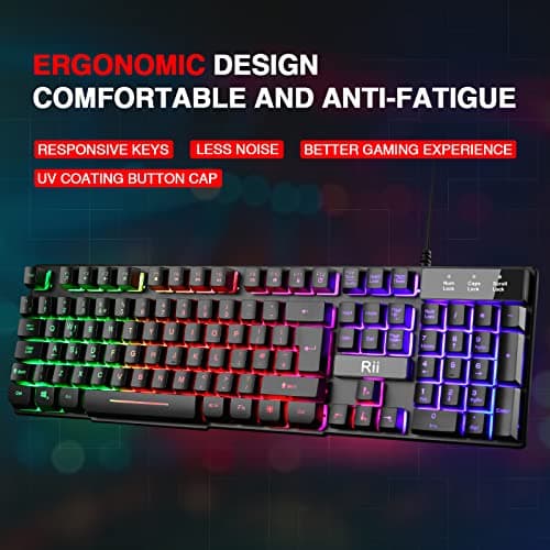 Rii Gaming Keyboard Rainbow LED Mechanical Review UK 2026