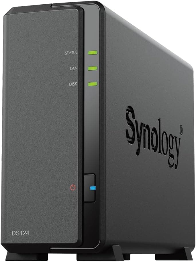 Synology DS124 4TB 1 Bay NAS Solution installed with 1 x 4TB HAT3300 Drives
