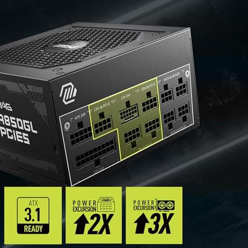 MSI MAG A850GL PCIE5 PSU Review