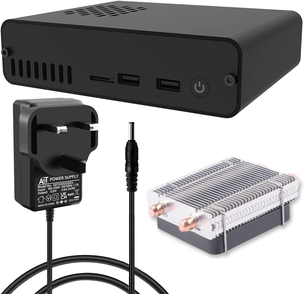GeeekPi DeskPi Pro V3 Case 2.5'' SATA HDD/SSD NAS Storage Kit,Raspberry Pi Set-Top Box with ICE Tower Cooler, 24W 12V 2A Power Supply for Raspberry Pi 4 Model B 2GB 4GB 8GB (RPi Board NOT included)