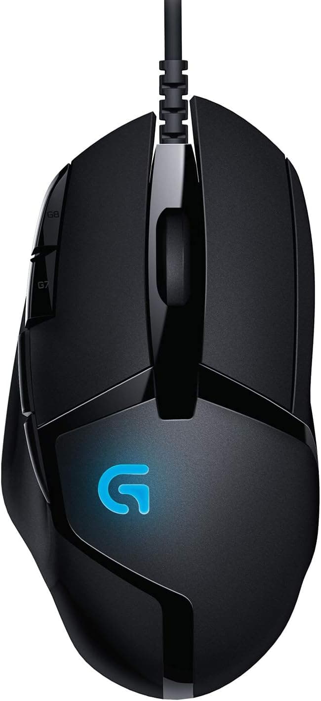 Logitech G G402 Hyperion Fury Wired Gaming Mouse, 4,000 Dpi, Lightweight, 8 Programmable Buttons, Switch Button, Compatible with PC/Mac - Black