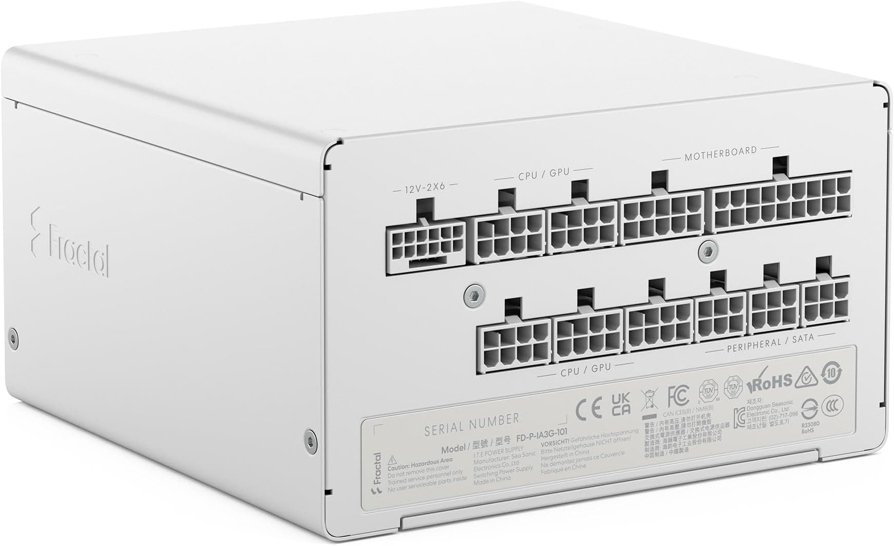 Fractal Design Ion 3 Gold 1000W White 80 PLUS Gold Certified Fully Modular ATX12V 3.1 Power Supply Unit PSU