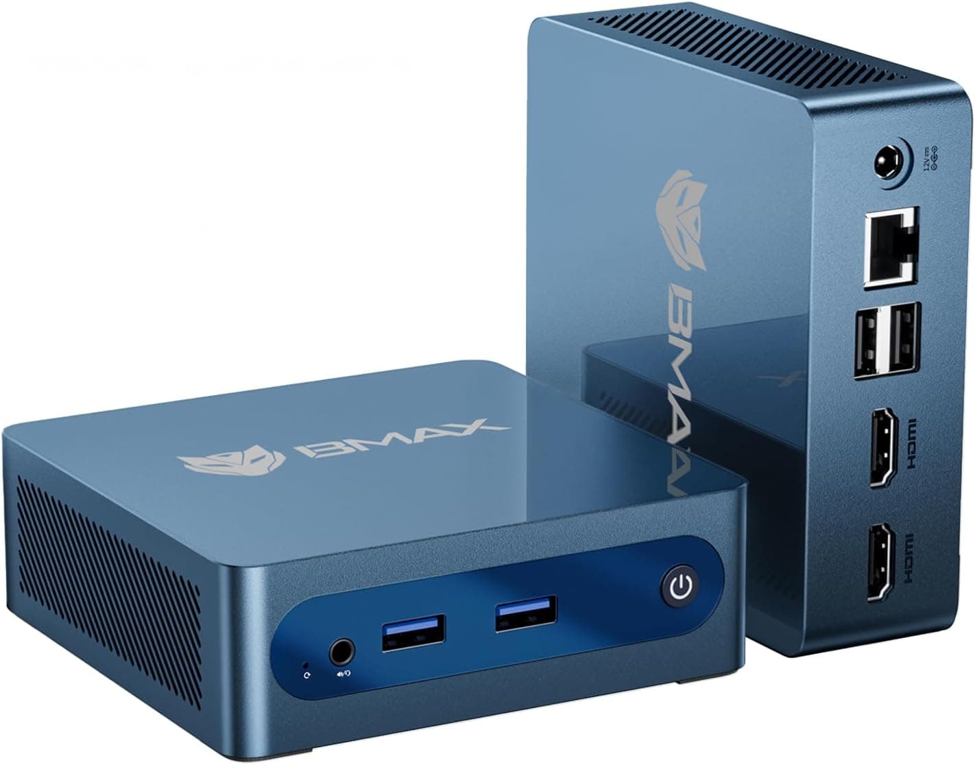 BMAX B1Plus Mini PC, Intel Celeron J3355 (up to 2.5 GHz) Mini computer, 6GB RAM, 128GB eMMC, M.2 SSD Expansion Support (2TB), Win 11, WiFi 5, BT5.0, 4K UHD Dual Display for Home/Office/School