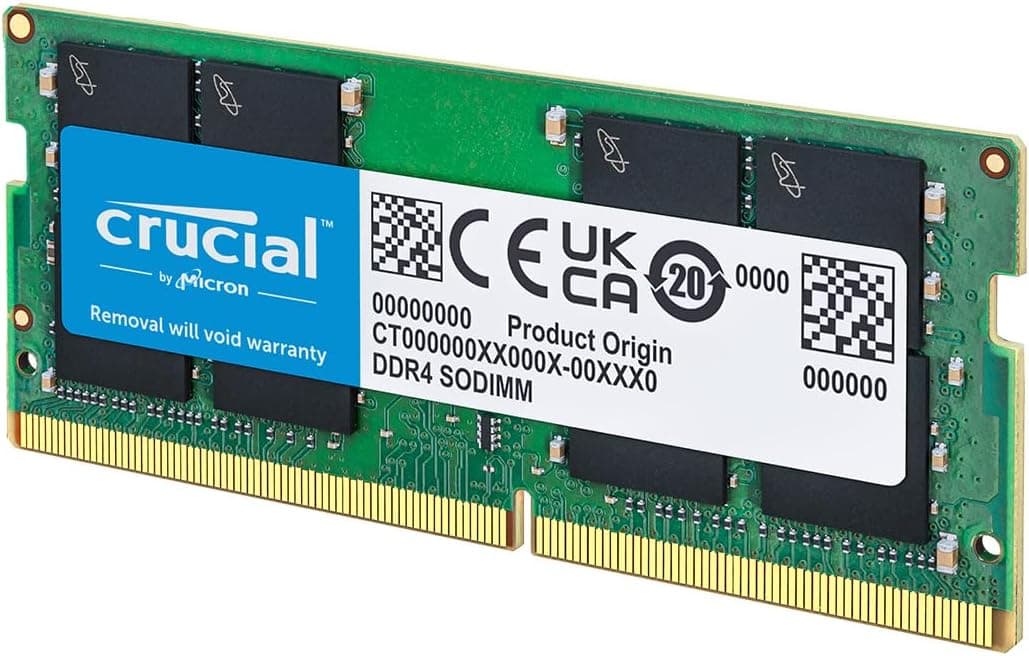 Crucial DDR4 RAM 32GB 3200MHz SODIMM CL22, Laptop Computer Memory, Mini PC (or 2933MHz, 2666MHz) - CT32G4SFD832A