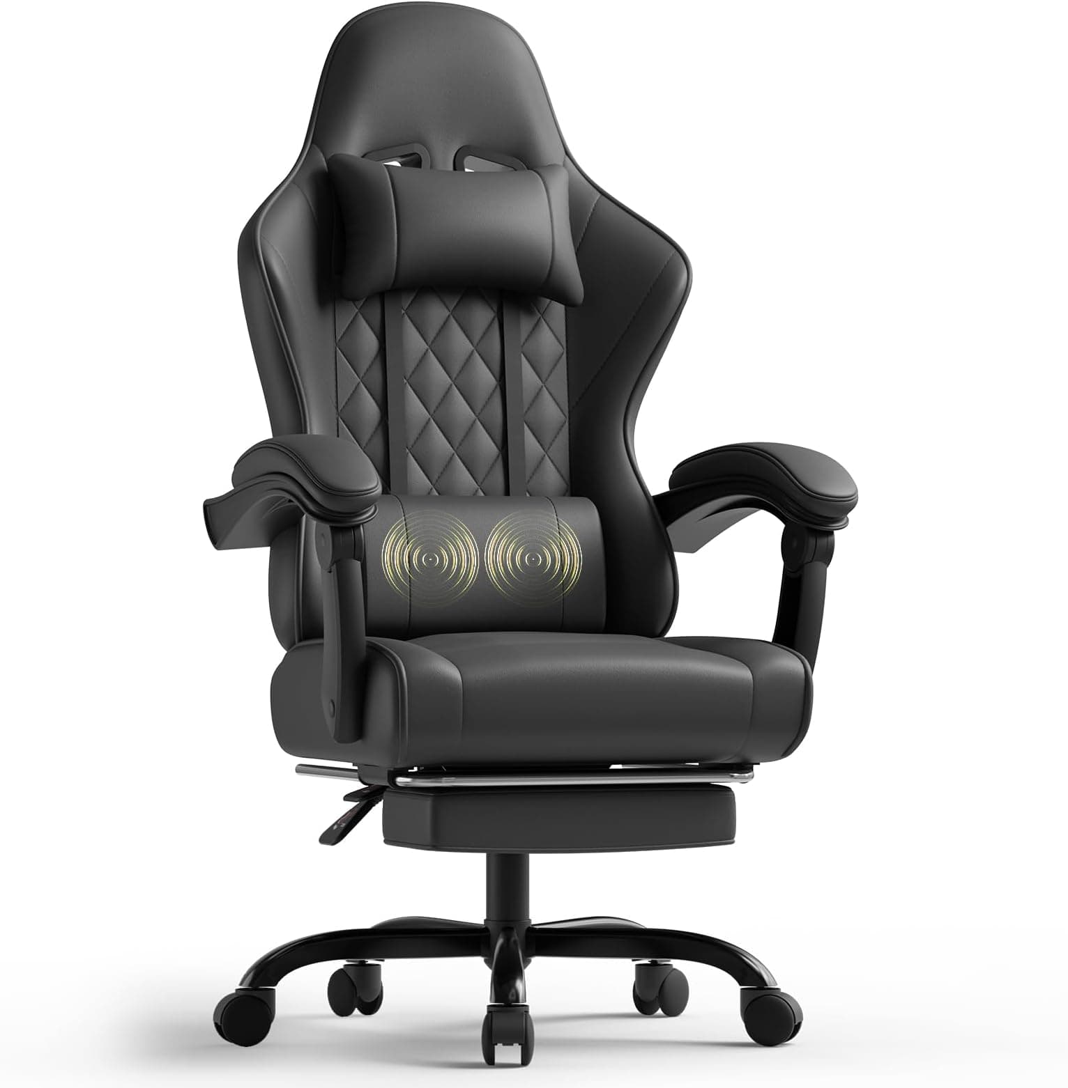 TRIUMPHKEY Gaming Chair with Massage Lumbar Support