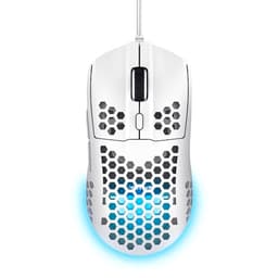 Trust Gaming GXT 928W Helox White Gaming Mouse, Superlight USB Wired Mouse 65g, Adjustable DPI (200-6400), Optical Sensor, 6 Programmable Buttons, RGB LED Lighting, Gaming PC Gaming Laptop Macbook