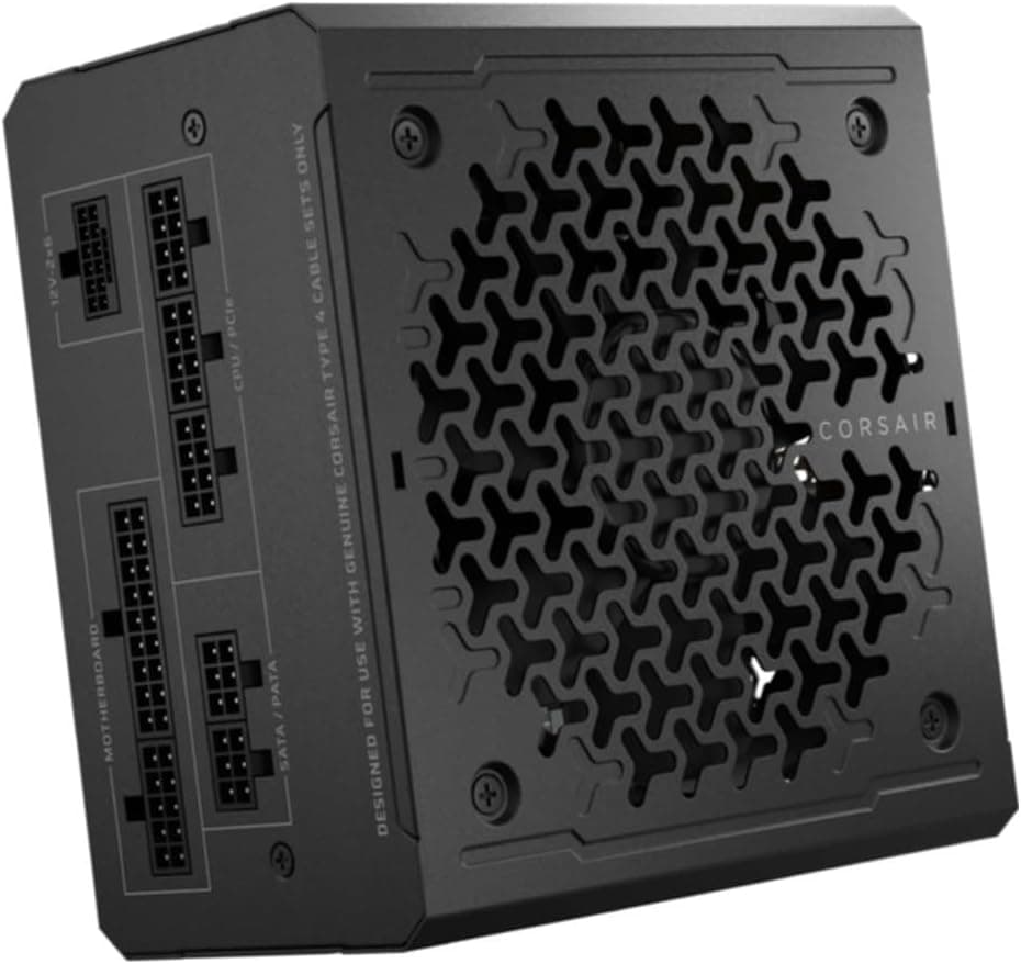 CORSAIR RM850e (2025) Fully Modular Low-Noise ATX Power Supply with 12V-2x6 Cable – ATX 3.1 & PCIe 5.1 Compliant, Cybenetics Gold Efficiency, 105°C-Rated Capacitors, Modern Standby Mode – Black