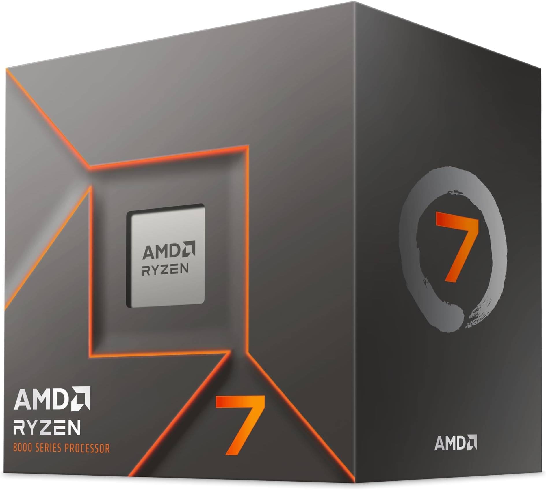 AMD Ryzensets 7 8700F Processor (8 Cores/16 Threads , Ryzensets AI, 65W TDP, AM5 Socket, 24MB Cache, up to 5,0 GHz max boost frequency, Wraith Stealth cooler