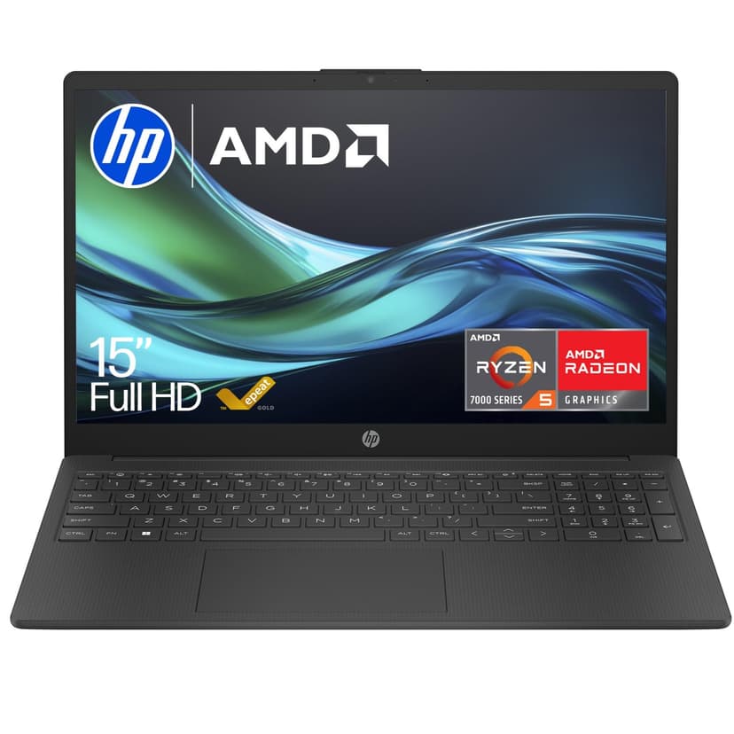 HP 15.6" Laptop | AMD Ryzen 5 | 16GB | 512GB SSD | Windows 11 Home True Vision camera | Long battery life | Ample storage | Anti-glare panel