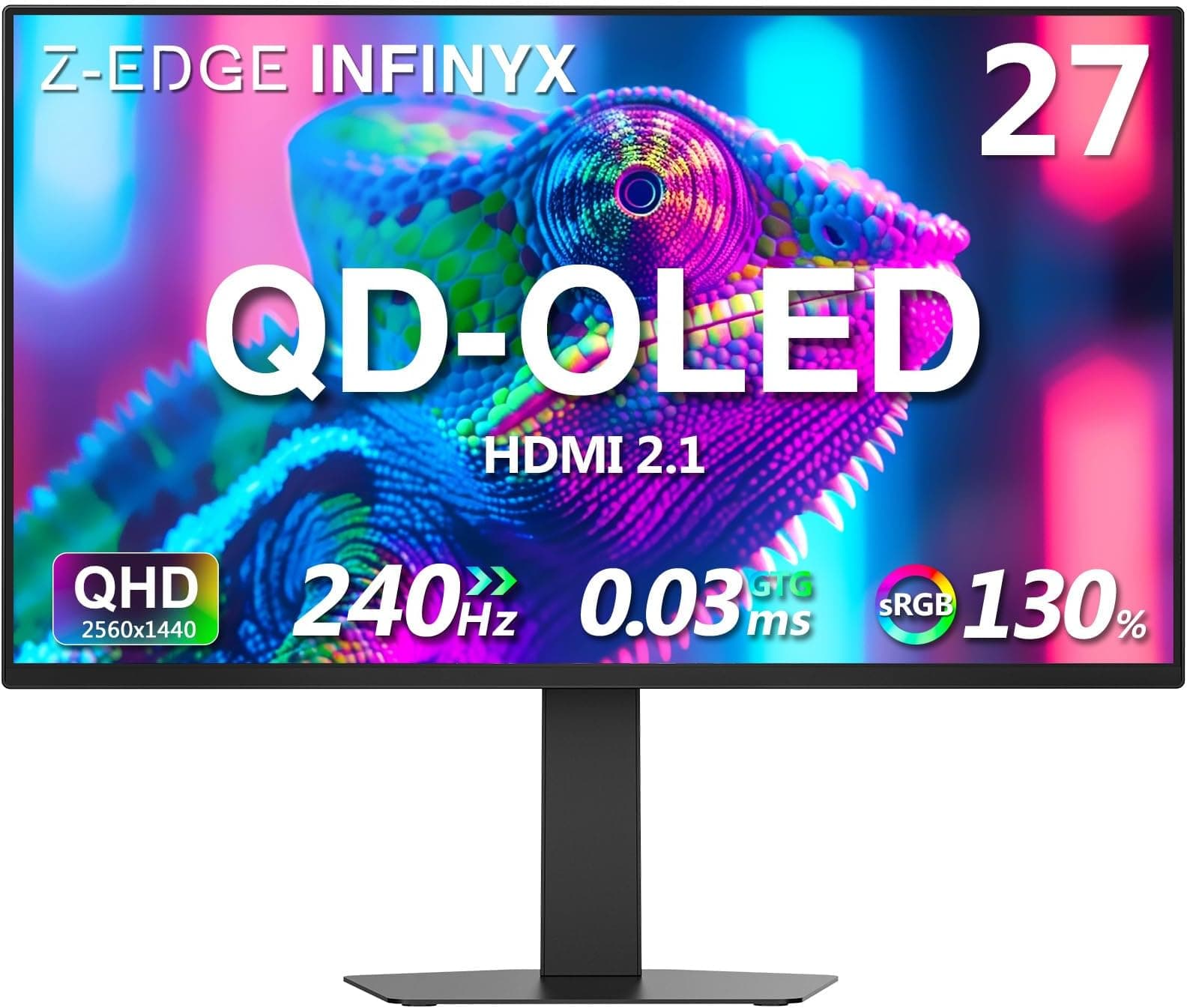 Z-Edge INFINYX QD-OLED 27 Inch Gaming Monitor 240Hz QHD 0.03ms GtG HDMI 2.1