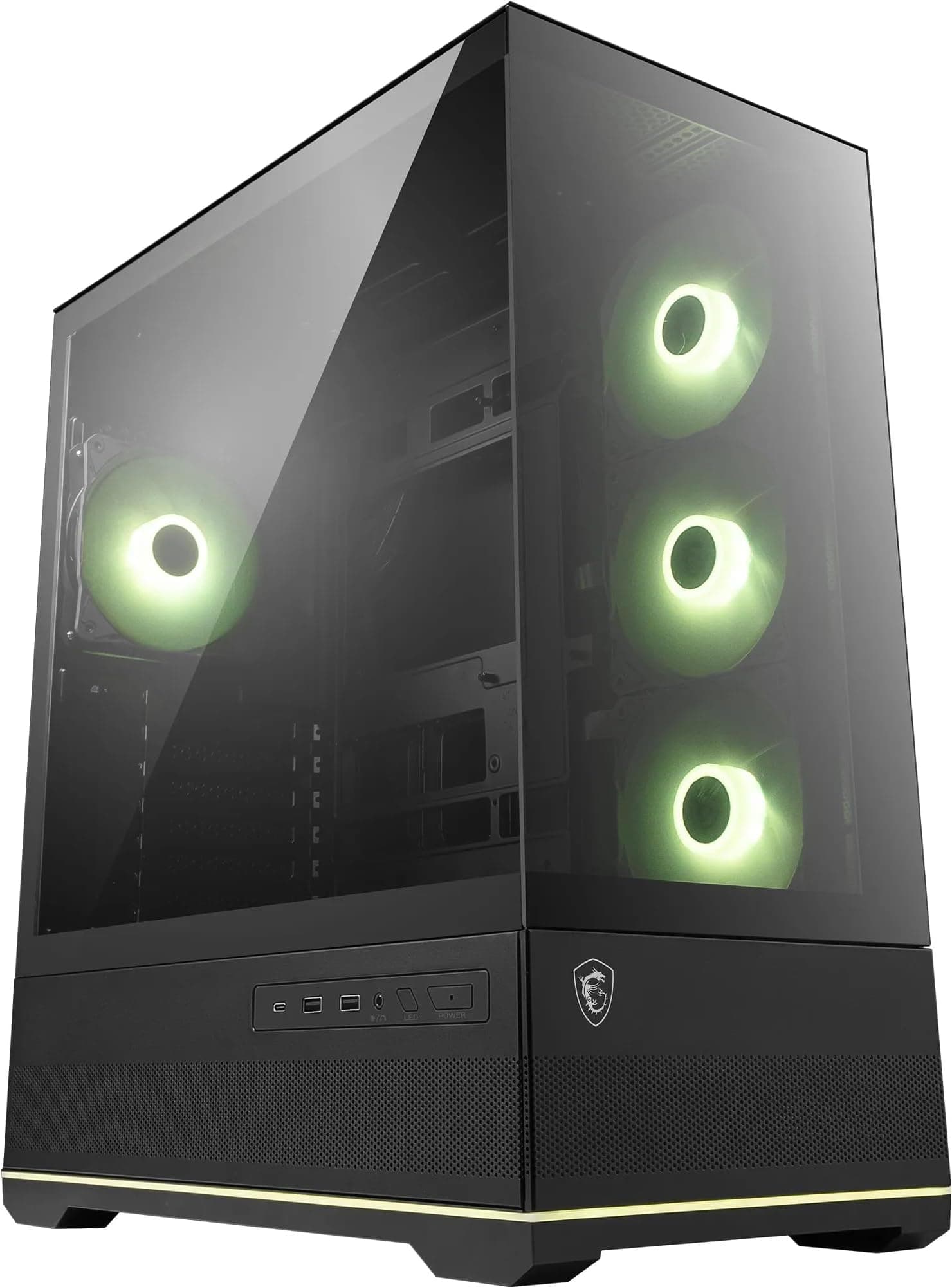 MSI MAG PANO 110R PZ - Mid-tower Gaming PC Case - Supports up to 400 mm GPU in length, Removable Dust Filters, USB 20Gbps (Type-C), Back-connect ATX & Micro-ATX Motherboard support
