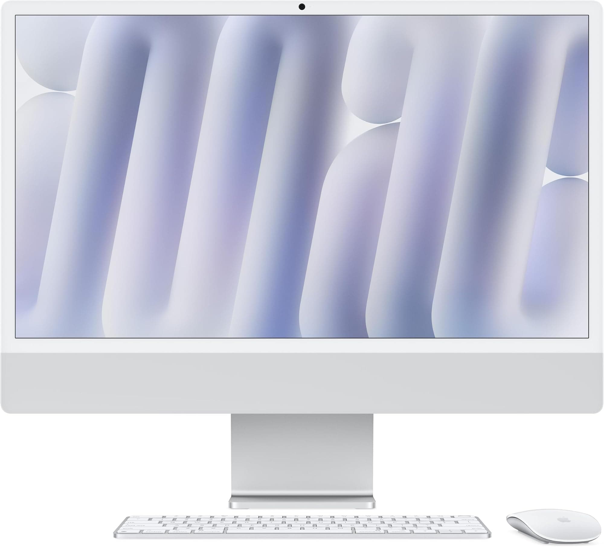 Apple iMac All-in-One Desktop Computer with M4 chip with 10-core CPU and 10-core GPU: Built for Apple Intelligence, 24-inch Retina Display, 16GB Unified Memory, 512GB SSD storage; Silver