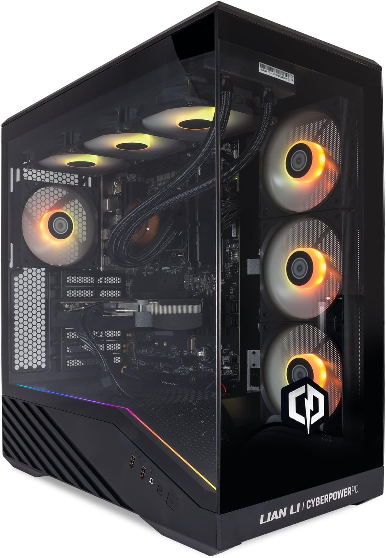 CyberPowerPC Luxe Gaming PC - AMD Ryzen 7 9800X3D, Nvidia RTX 5070, 32GB RAM, 1TB NVMe SSD, 650W PSU, Windows 11, Liquid Cooling, Ark