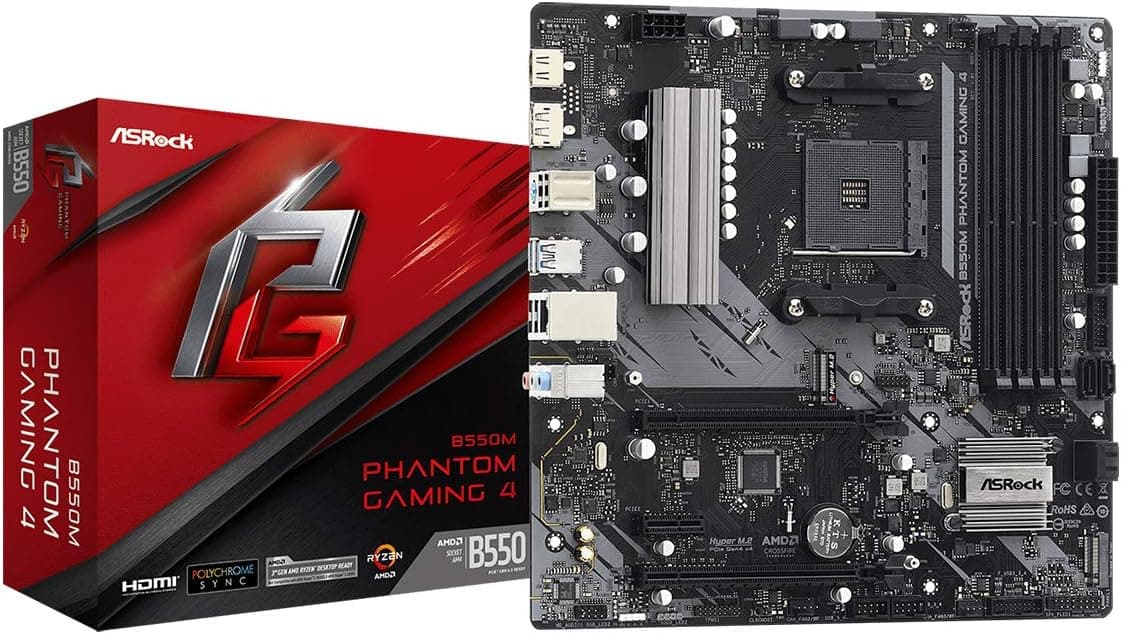 ASRock B550M Phantom Gaming 4 (90-MXBE90-A0UAYZ)