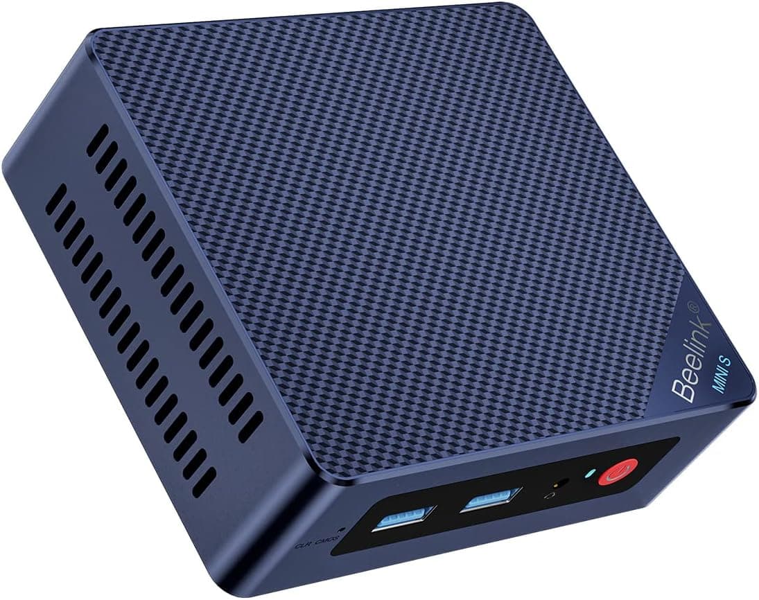 Beelink Mini PC 13th Gen Intel Alder Lake-N150 (up to 3.6GHz) MINI S13 Mini PC Windows 11 Home, 12GB LPDDR5 500GB SSD Business Mini Desktop PC, 4K Dual Display, HDMI/WiFi 6/BT5.2/RJ45 2.5G