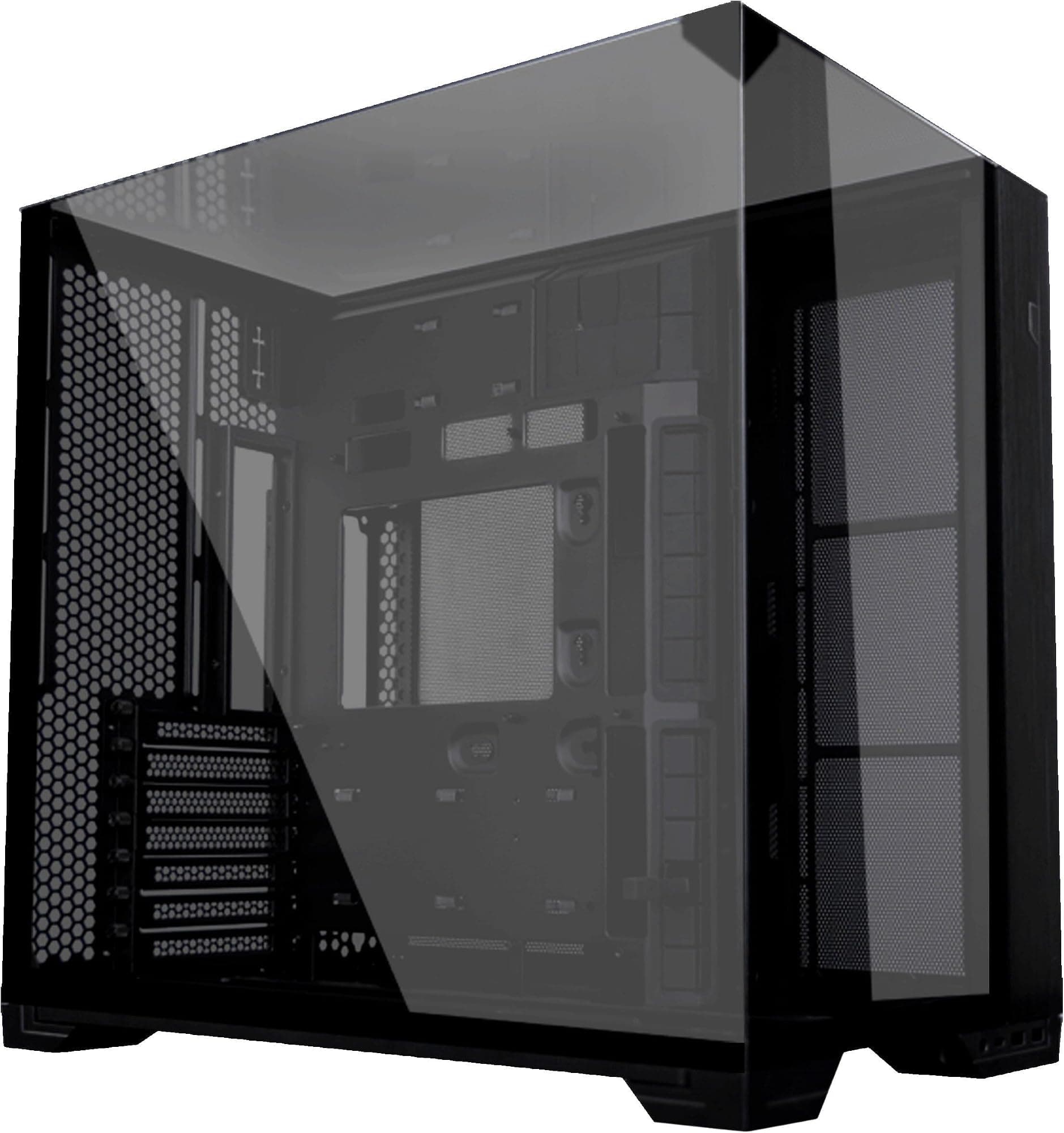 Lian Li O11 Vision Compact ATX Mid-Tower Gaming PC Case - Aluminium & Tempered Glass Black PC Case