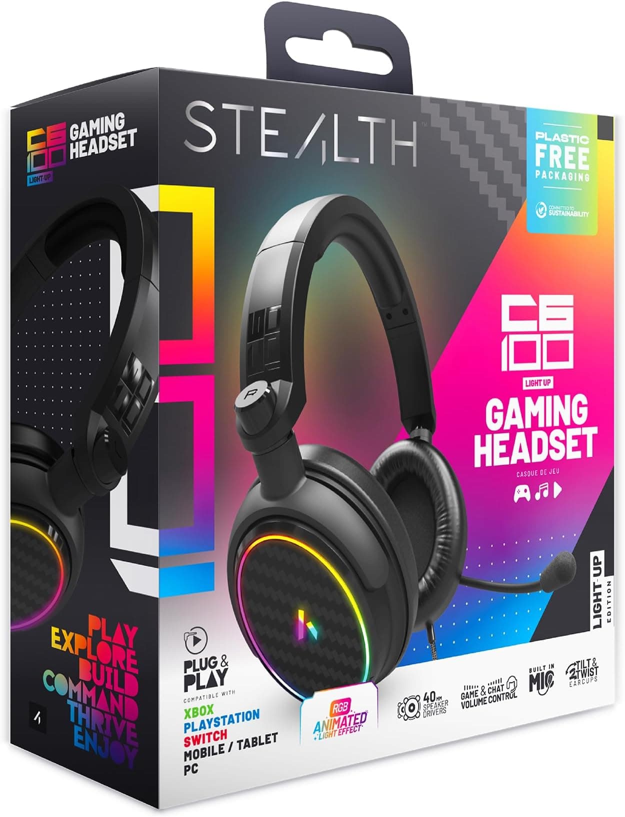 STEALTH C6-100 Gaming Headset Range (LED)