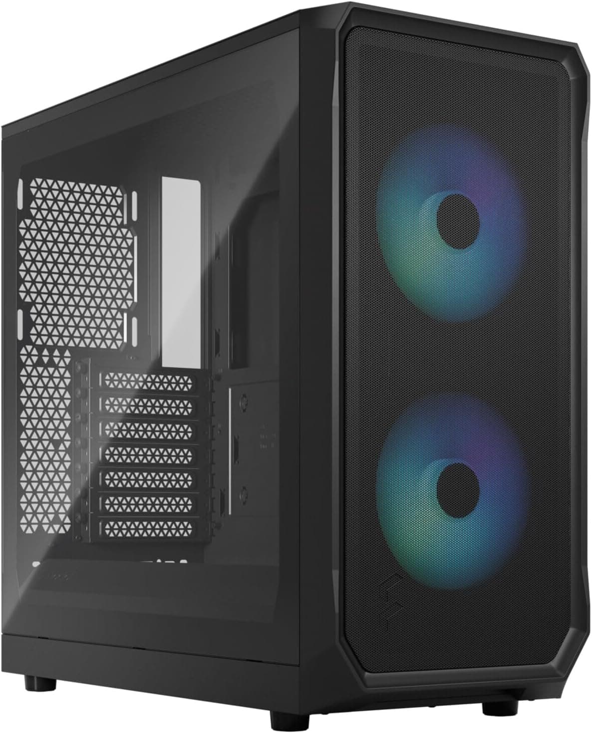 Fractal Design Focus 2 RGB Black - Tempered Glass Clear Tint - Mesh front – Two 140 mm RGB Aspect fans included - ATX Gaming Case