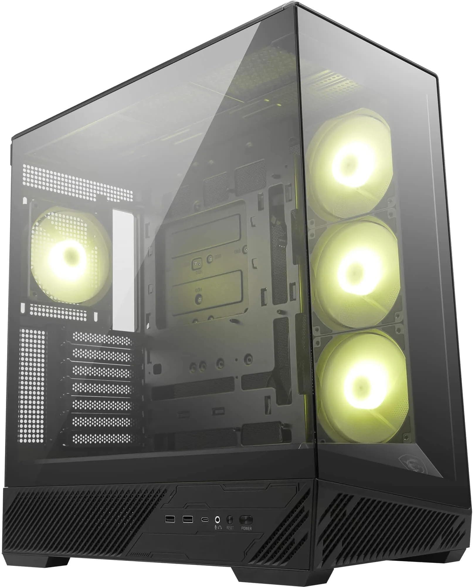 MSI MAG PANO 130R PZ - Mid-tower Gaming PC Case - Supports GPU up to 400 mm in length, Removable Dust Filters, USB 20Gbps (Type-C), Back-connect ATX & Micro-ATX Motherboard support