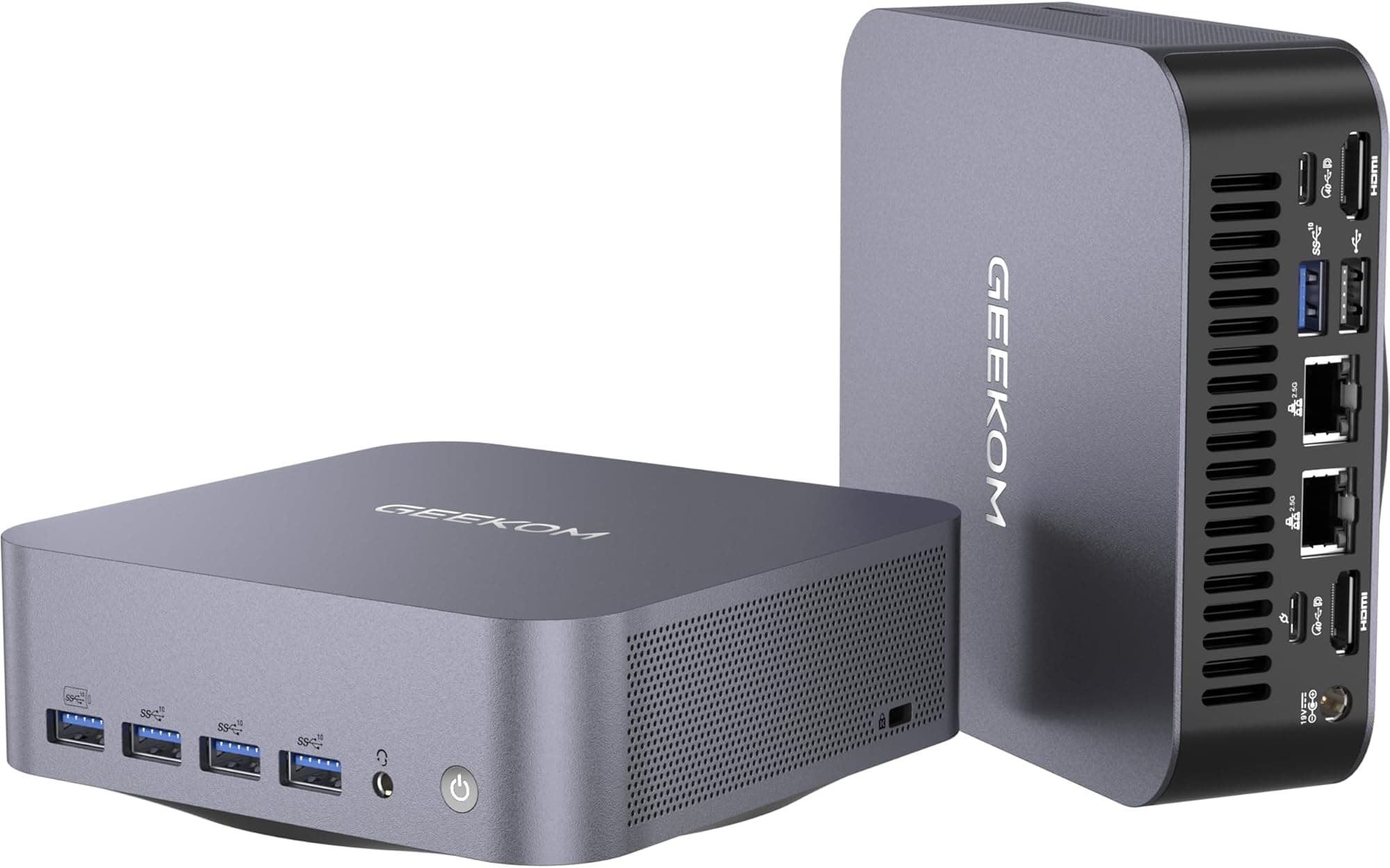 GEEKOM GT13 MAX AI Mini PC Windows 11 Pro,with Intel Core U9-185H (Up to 5.1GHz),16GB DDR5 RAM(Up to 96GB) & 1TB SSD, 4K@120Hz Quad Display/Dual USB4.0/8×USB/ WiFi7/Dual LAN for Gaming/Video Editing