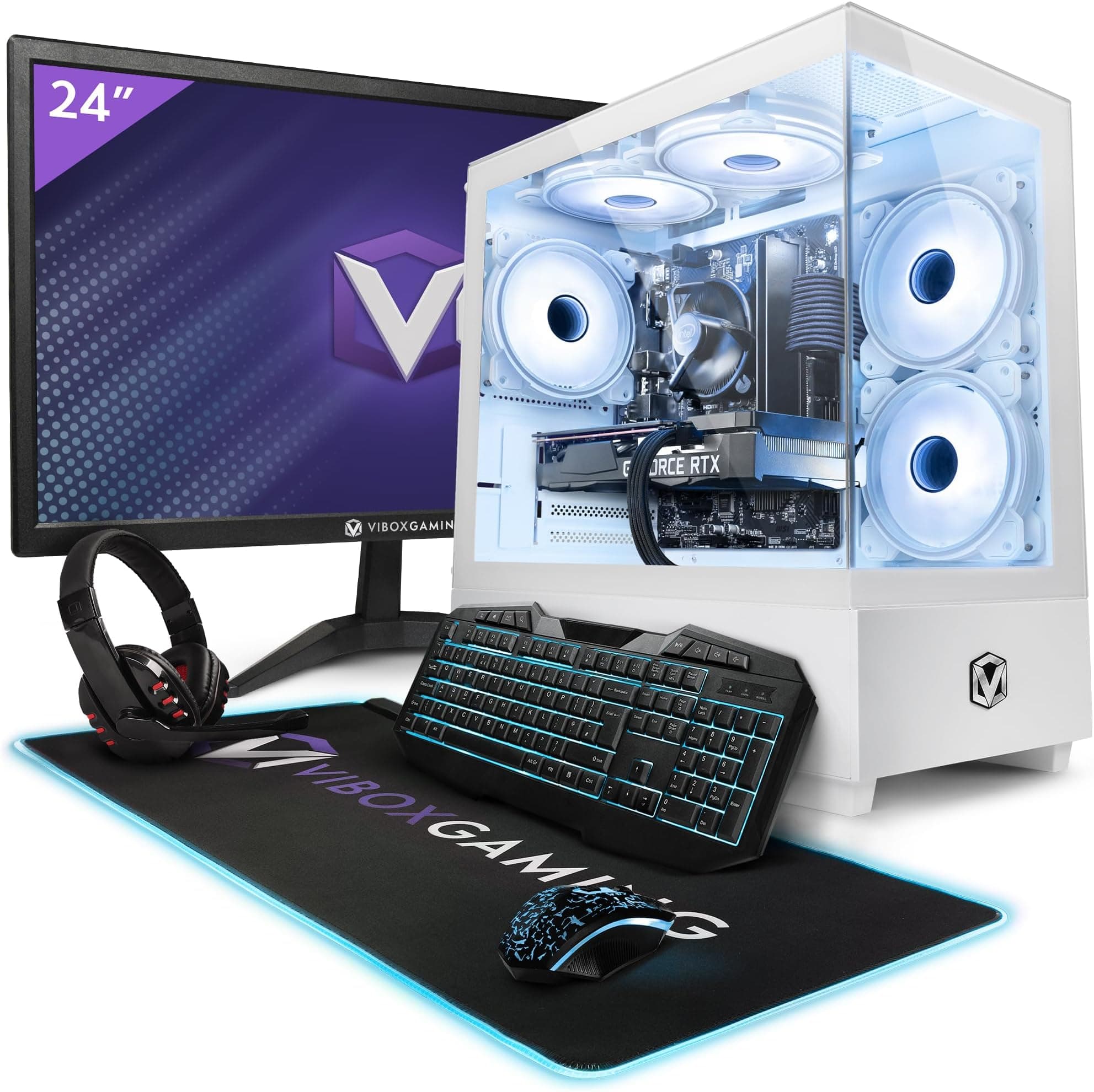 Vibox II-134 Gaming PC Bundle • Intel Core i5 10400F 4.3GHz • Nvidia RTX 3050 6GB • 16GB RAM • 500GB SSD • Windows 11 • 23" Monitor • WiFi