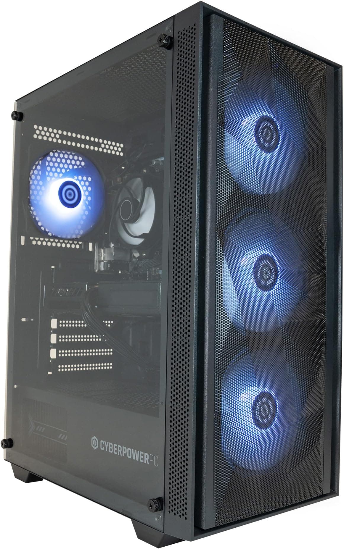 CyberPowerPC Wyvern Gaming PC - AMD Ryzen 5 5500, Nvidia RTX 3050, 16GB RAM, 500GB NVMe SSD, 650W PSU, Wi-Fi, Windows 11, Sylph