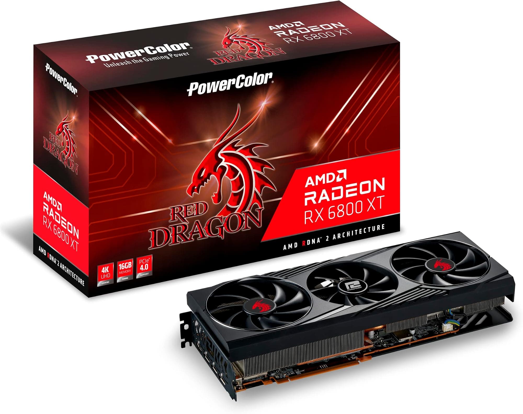 Powercolor Radeon RX 6800 XT Red Dragon OC (16GB GDDR6/PCI Express 4.0/2310MHz/16000MHz)