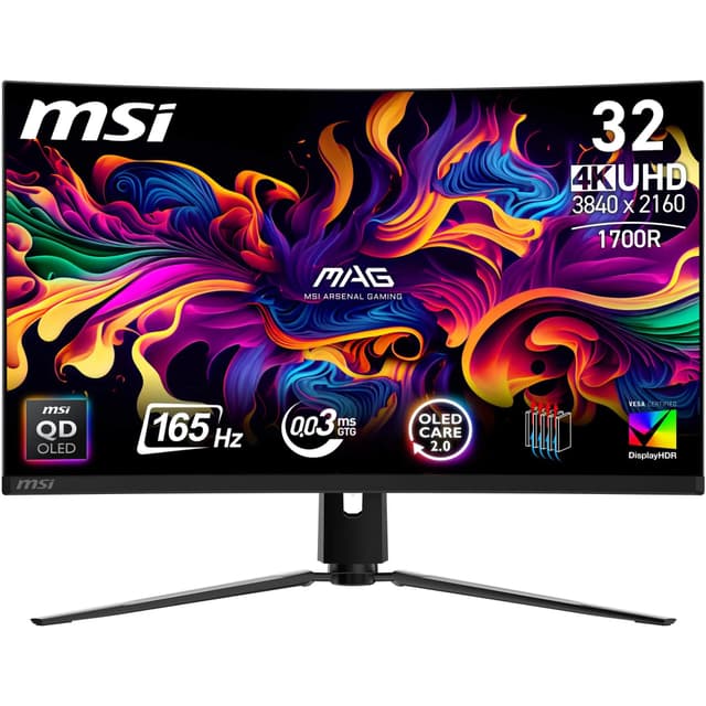 MSI MAG 321CUP QD-OLED 32 Inch UHD Curved Gaming Monitor