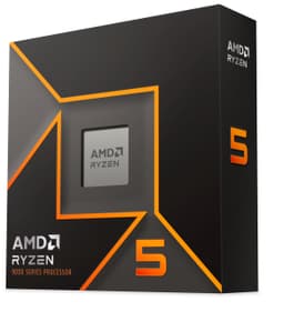 AMD Ryzen 5 9600X Processor (radeon graphics included, 6 Cores/12 Threads, 65W TDP, Socket AM5, Cache 38MB, up to 5.4 GHz max boost Frequency, no cooler)