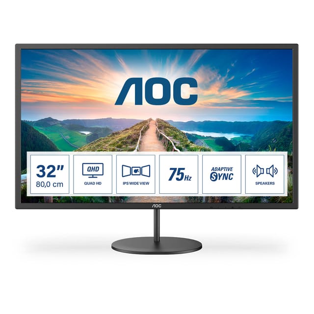 AOC Q32V4 32 inch QHD Monitor Review UK (2026) - 75Hz IPS, 1440p, Specs & Honest Verdict
