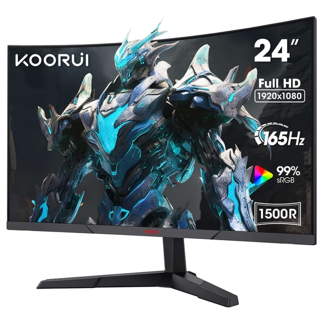 KOORUI 24 Inch Gaming Monitor 180Hz Curved VA Review UK (2026) - Specs and Verdict