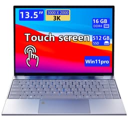 Morostron 13.5-inch portable touchscreen laptop, (16GB RAM, 512GB SSD), 3K (3000×2000) IPS, Celeron N95 processor up to 3.4 GHz, backlit keyboard, fingerprint unlocking, Win 11 Pro