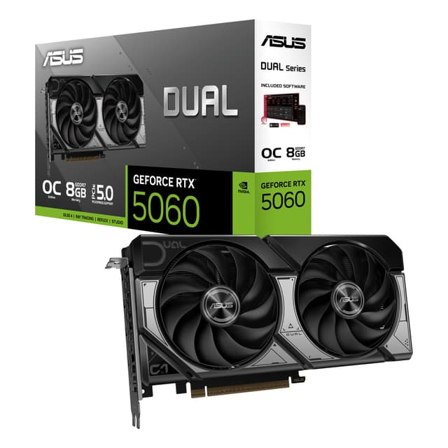 ASUS Dual GeForce RTX 5060 8GB GDDR7 OC Edition (PCIe 5.0...