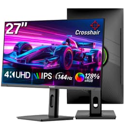 Gawfolk 27 inch 4K Gaming Monitor, UHD 3840 x 2160p 144HZ PC Computer Monitors IPS Screen for Home & Office, Support HDMI 2.1, DP 1.4
