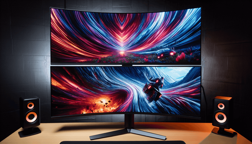 msi mag 32c6x vs aoc cu34g2xpd gaming monitors side by side comparison illustration