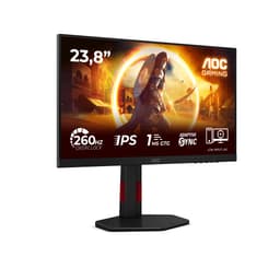 AOC 24G4ZR 23.8 inch FHD Gaming Monitor 260Hz, Fast IPS Panel, 0.3ms MPRT, Adaptive Sync, HDR10, G-Sync Compatible, Height Adjustment, (1920x1080 HDMI 2x 2.0 DP 1x 1.4) Black